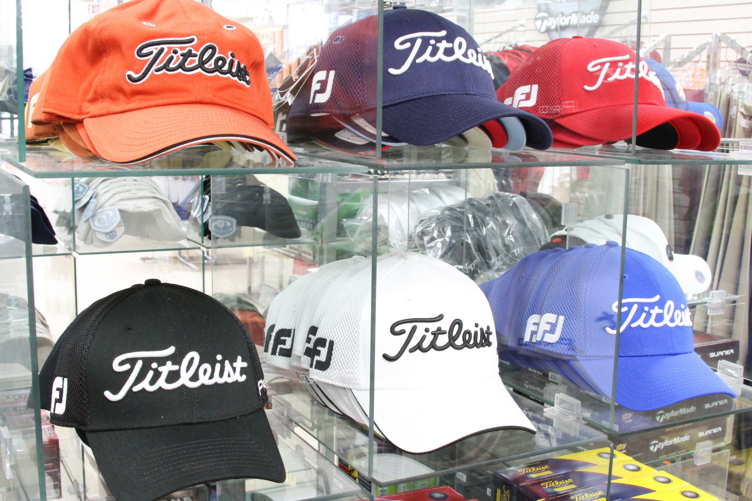 Golf caps and accessories for sale at Discount Golf in Royal Oak, Michigan